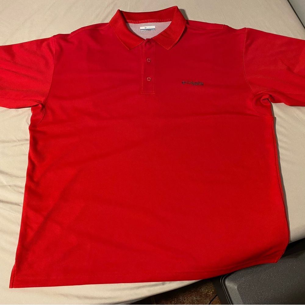 Red Columbia PFG Men’s polo size XL